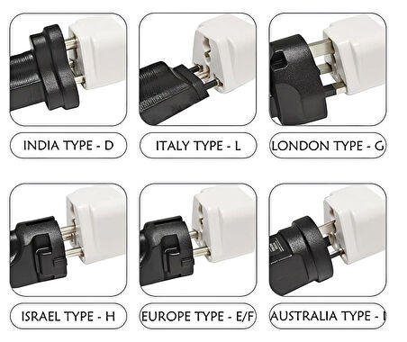 MN6 M03 Priz Dönüştürücü/5 Adet/amerikan Tipi Priz Dönüştürücü-dünya Ülkeler Arası Fiş Çevirici