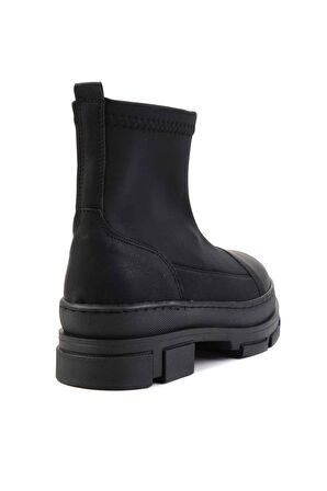 Bambi Siyah Streç  Kadın Bot & Bootie K02643174017