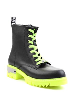 Bambi Siyah Yesil  Kadın Bot & Bootie K02703021109