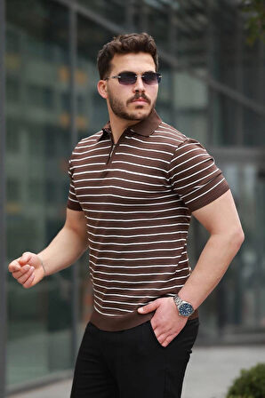 ERKEK POLİAMİD İPLİK TRİKO ÖRME FERMUARLI POLO YAKA TİŞÖRT