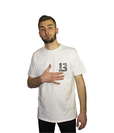 MOODSTİL ERKEK 13 NUMARA BASKILI TSHİRT