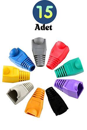 M107KB Rj45 Kılıf/15Adet-Cat6 Cat6e Cat5 Cat5e uyumlu/rj45 siyah kılıf boot-rj45 cat5 cat6 kılıf