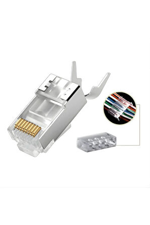 M118XF Cat 7 jack/20Adet-30Gbps’ye kadar Hız-Nikel kaplı koruma/Cat7 CAT6A Soket-Cat7 rj45 konnektör