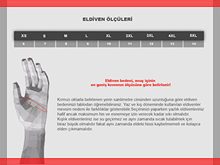 VEXO STELLA ELDİVEN KIRMIZI XL