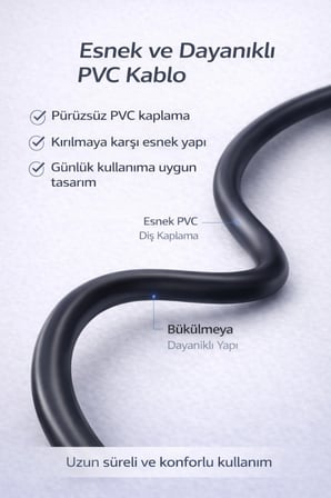M129F AUX Kablo 3.5mm Erkek-Erkek 3m Stereo Ses Kablosu