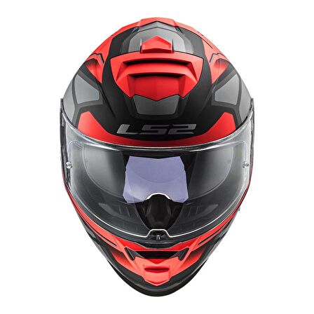 LS2 STORM 2 FASTER MAT KIRMIZI-TITANIUM KASK XL