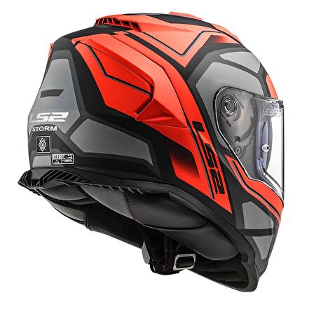 LS2 STORM 2 FASTER MAT KIRMIZI-TITANIUM KASK XL