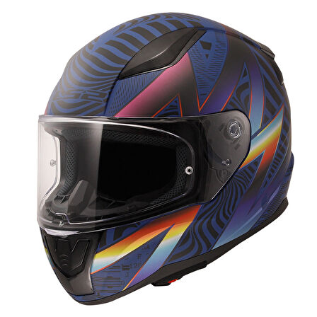Ls2 Rapid 2 Optik Mat Mavi-Mor Kask