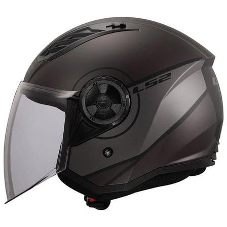 Ls2 Airflow 2 Açık Motosiklet Kaskı Mat Cover Mat Gri-Siyah
