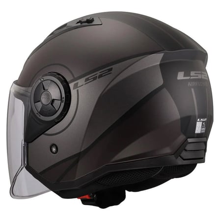 Ls2 Airflow 2 Açık Motosiklet Kaskı Mat Cover Mat Gri-Siyah