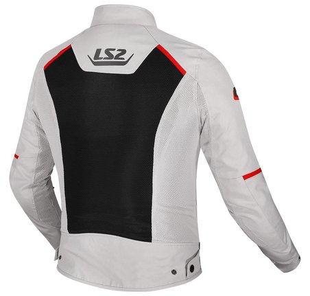 LS2 Breeze Yazlık Mont Gri-Siyah-Kırmızı
