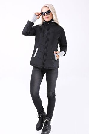 Barbora Su Geçirmez Şişme Mont  bttr801siyah2