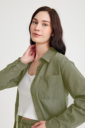 Barbora Keten Günlük İkili Takım Elbise Pantolon Gömlek Ln21hakia7