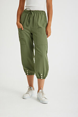 Barbora Keten Günlük Pantolon Beli Lastikli Bağcıklı Ln15hakia4