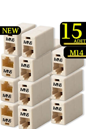 MN6 M14 kablo birleştirici/15Adet-Cat5/5e-Cat6-uyumlu/lan kablosu Birleştirici Ara Aparatı