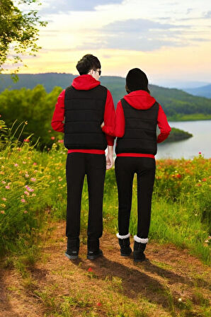 Kışlık Sevgili Kombini Kadın Üçlü Eşofman