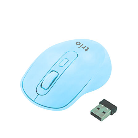 Trio 1600 DPI 2.4GHz Nano Alıcılı Ergonomik Kablosuz Mouse Wireless Optik Fare