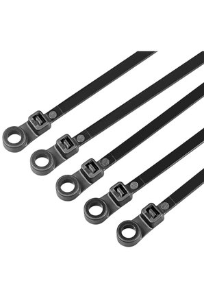 MN6 M193PL 3,6 x 200 mm Vida Delikli Kablo Bağı, Çoklu Ethernet ve Ses Kabloları İçin, Kendinden Kilitli, [Siyah], [35]