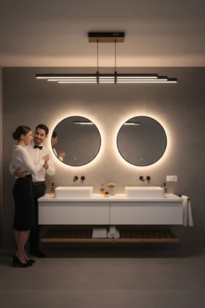 Cosmo Gold  Lineer LED Sarkıt Avize – Kumandalı Dim Edilebilir – Aşağı Işık - 6500K