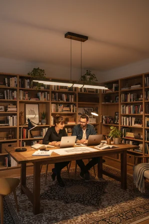 Cosmo Silver Lineer LED Sarkıt Avize – Kumandalı Dim Edilebilir – Aşağı Işık - 3000K