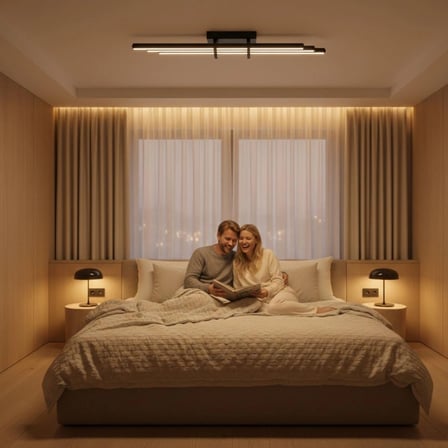 Cosmo Bronz LED Tavan Avize – Kumandal Dim Edilebilir – Aşağı Işık - 3000K