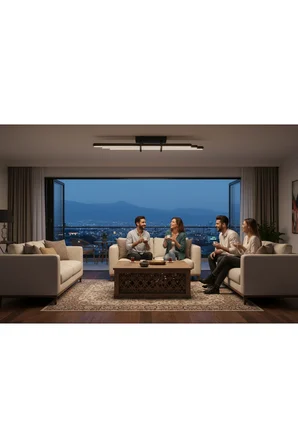 Cosmo Rose Gold LED Tavan Avize – Kumandalı Dim Edilebilir – Aşağı Işık - 3000K