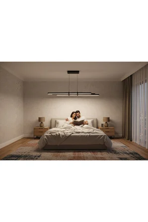 Cosmo Bronz Lineer LED Sarkıt Avize – Kumandalı Dim Edilebilir – Yukarı & Aşağı Işık - 3000K