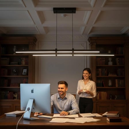 Cosmo Gold Lineer LED Sarkıt Avize – Kumandalı Dim Edilebilir – Yukarı & Aşağı Işık - 4000K