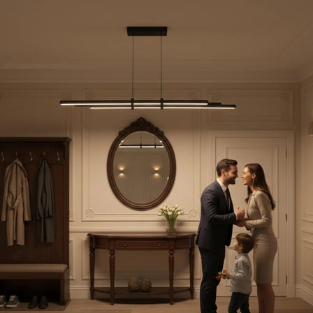 Cosmo Gold Lineer LED Sarkıt Avize – Kumandalı Dim Edilebilir – Yukarı & Aşağı Işık - 4000K