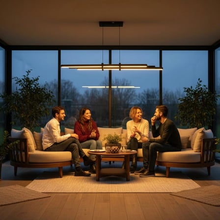 Cosmo Rose Gold Lineer LED Sarkıt Avize – Kumandalı Dim Edilebilir – Yukarı & Aşağı Işık - 3000K
