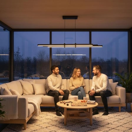 Cosmo Rose Gold Lineer LED Sarkıt Avize – Kumandalı Dim Edilebilir – Yukarı & Aşağı Işık - 4000K