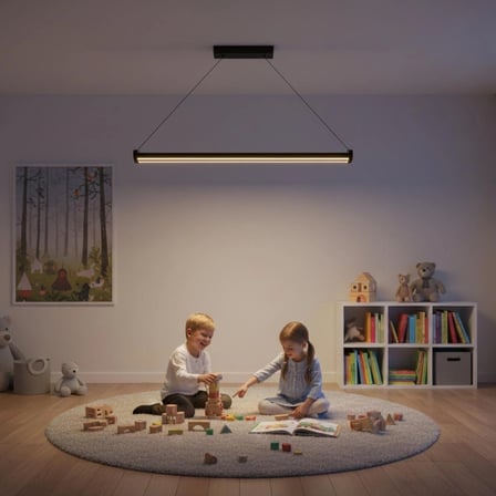 Mira Füme Lineer LED Sarkıt Avize – Kumandalı Dim Edilebilir – Aşağı Işık - 6500K