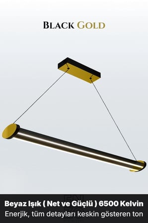 Mira Gold Lineer LED Sarkıt Avize – Kumandalı Dim Edilebilir – Aşağı Işık - 6500K