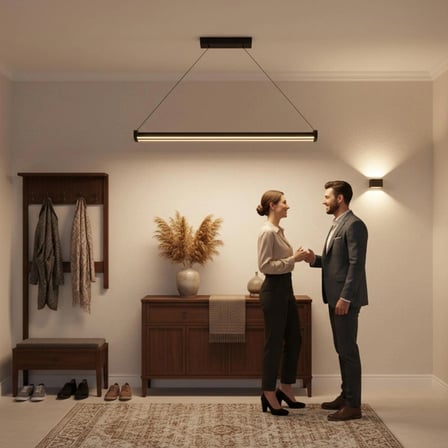 Mira Rose Gold Lineer LED Sarkıt Avize – Kumandalı Dim Edilebilir – Aşağı Işık - 4000K