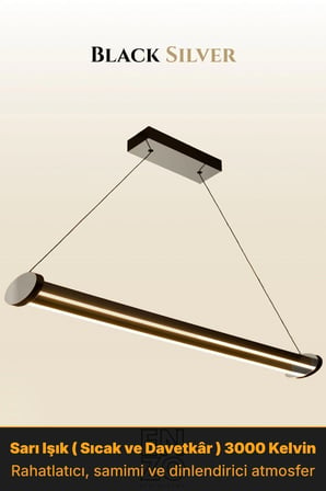 Mira Silver Lineer LED Sarkıt Avize – Kumandalı Dim Edilebilir – Aşağı Işık - 3000K
