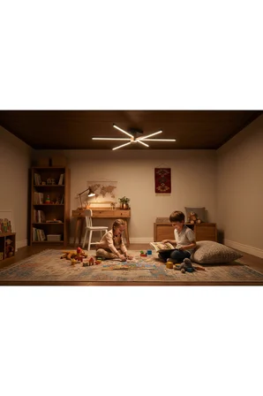 Nova 6 Bronz LED Tavan Avize – Kumandalı Dim Edilebilir – Aşağı Işık - 3000K