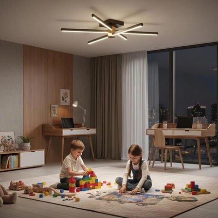 Nova 6 Füme LED Tavan Avize – Kumandalı Dim Edilebilir – Aşağı Işık - 6500K