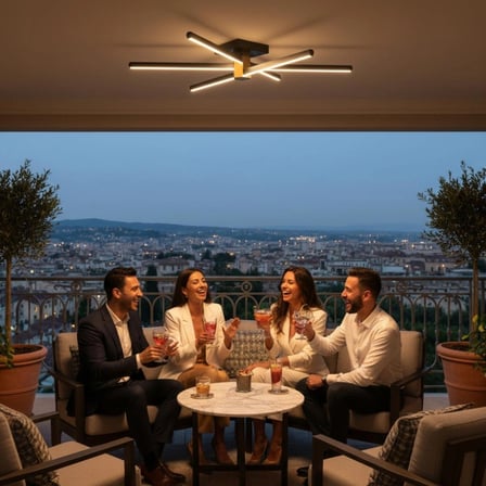 Nova 6 Rose Gold LED Tavan Avize – Kumandalı Dim Edilebilir – Aşağı Işık - 3000K
