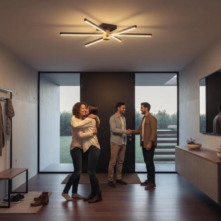 Nova 6 Rose Gold LED Tavan Avize – Kumandalı Dim Edilebilir – Aşağı Işık - 4000K