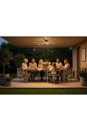 Nova 6 Silver LED Tavan Avize – Kumandalı Dim Edilebilir – Aşağı Işık - 6500K