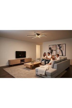 Nova 6 Silver LED Tavan Avize – Kumandalı Dim Edilebilir – Aşağı Işık - 6500K