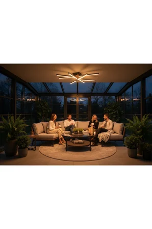 Nova 8 Bronz LED Tavan Avize – Kumandalı Dim Edilebilir – Aşağı Işık - 3000K