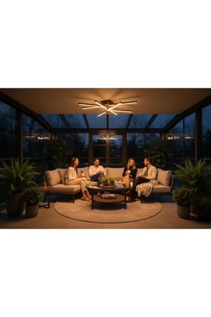 Nova 8 Gold LED Tavan Avize – Kumandalı Dim Edilebilir – Aşağı Işık - 6500K