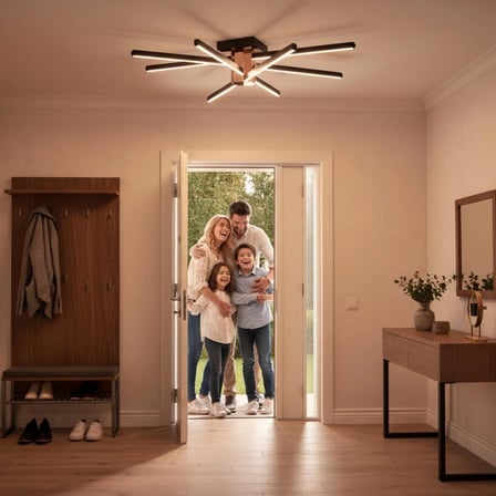 Nova 8 Rose Gold LED Tavan Avize – Kumandalı Dim Edilebilir – Aşağı Işık - 4000K