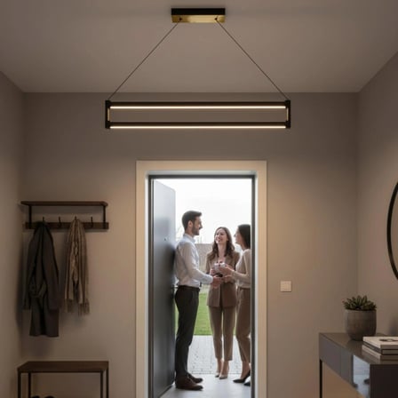 orion füme lineer led sarkıt avize – kumandalı dim edilebilir – aşağı işık - 6500k
