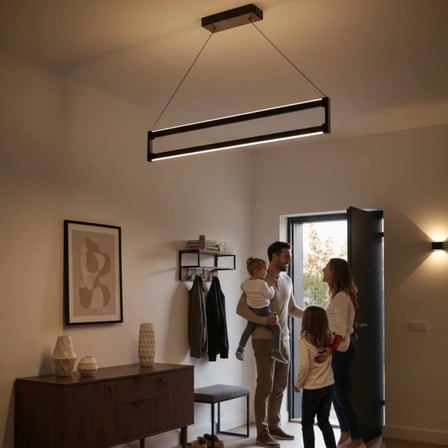 Orion Füme Lineer LED Sarkıt Avize – Kumandalı Dim Edilebilir – Yukarı & Aşağı Işık - 6500K