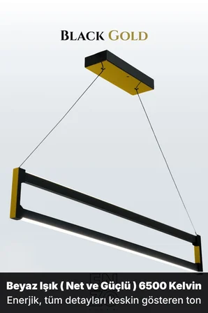 Orion Gold Lineer LED Sarkıt Avize – Kumandalı Dim Edilebilir – Yukarı & Aşağı Işık - 3000K