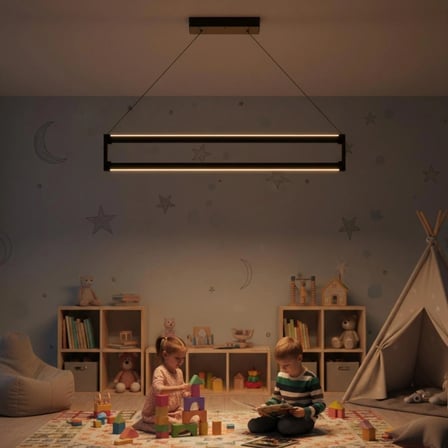 Orion Rose Gold Lineer LED Sarkıt Avize – Kumandalı Dim Edilebilir – Yukarı & Aşağı Işık - 3000K