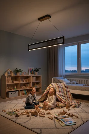 Orion Silver Lineer LED Sarkıt Avize – Kumandalı Dim Edilebilir – Yukarı & Aşağı Işık - 6500K