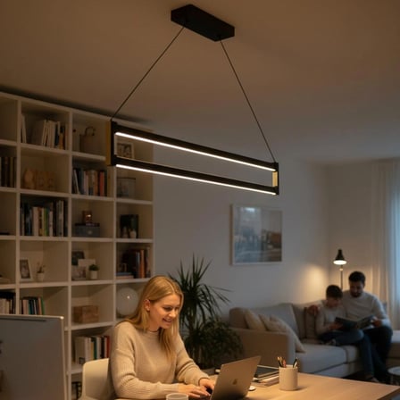 orion rose gold lineer led sarkıt avize – kumandalı dim edilebilir – aşağı işık - 3000k